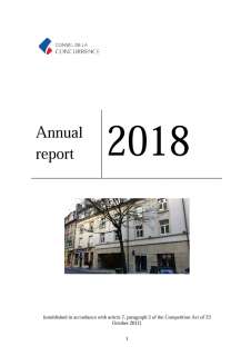 Annual report 2018 of the Competition Council in English