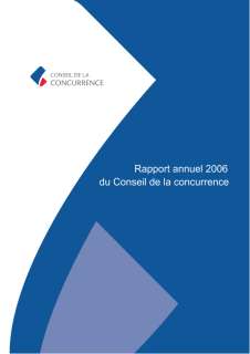 Microsoft Word - rapport annuel 2006_scie.doc,Rapport annuel 2006 du Conseil de la concurrence, Microsoft Word - rapport annuel 2006_scie.doc, Rapport annuel 2006 du Conseil de la concurrence