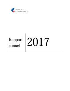 Rapport annuel 2017 du Conseil de la concurrence