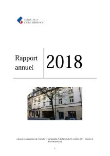 Rapport annuel 2018 du Conseil de la concurrence