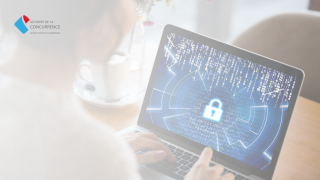 woman on locked computer