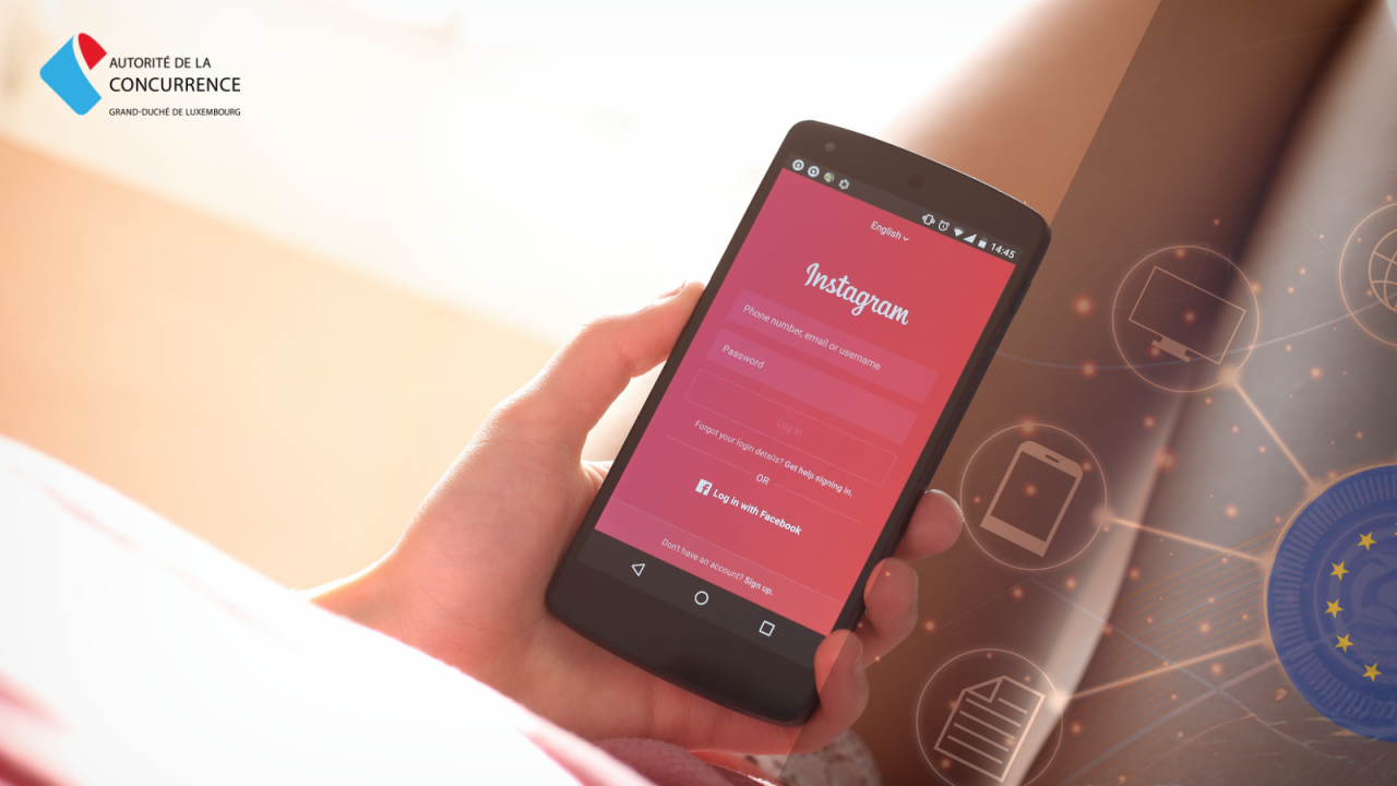 Femme ouvrant un compte Instagram