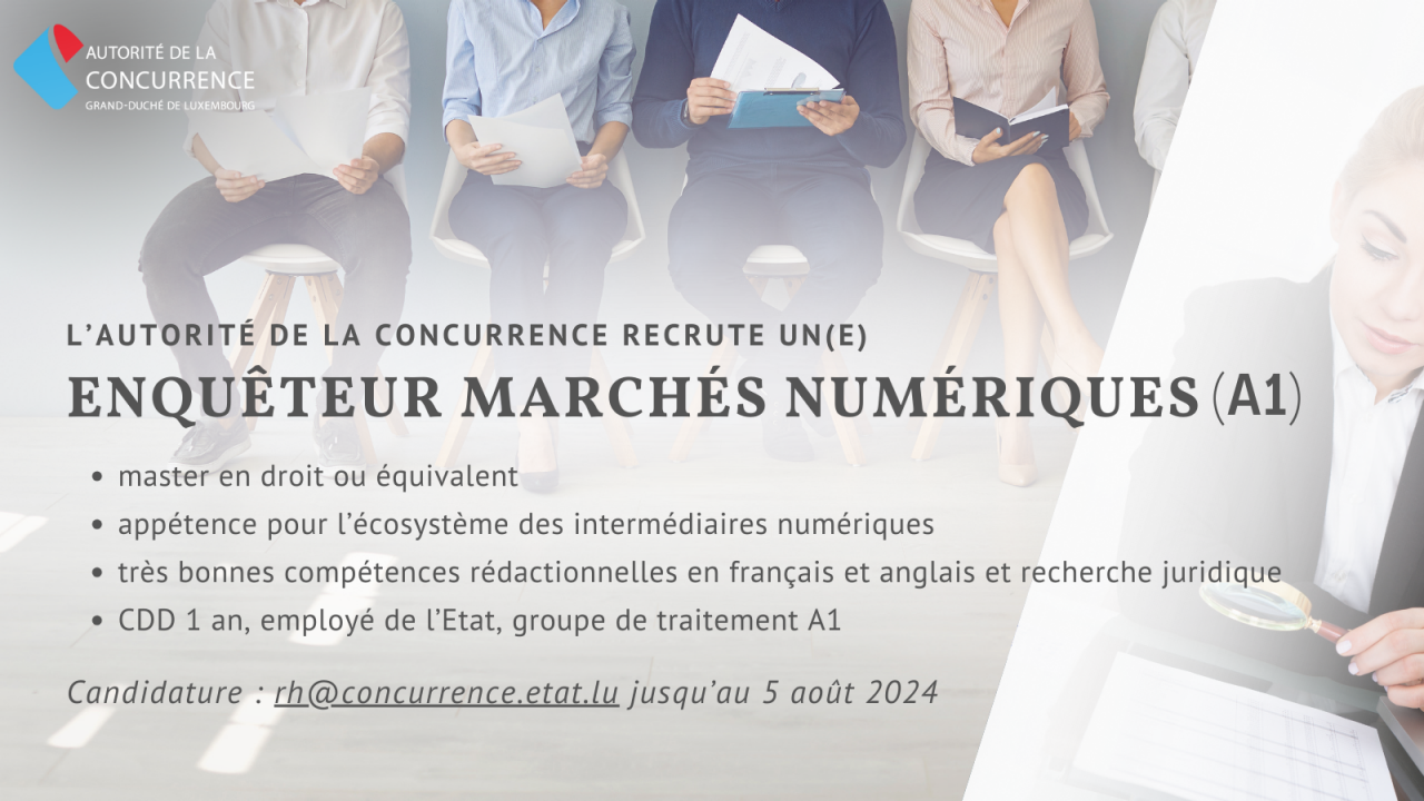 Annonce enquêteur Marchés numériques A1